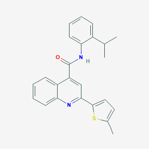 molecular formula C24H22N2OS B332853 N-(2-isopropylphenyl)-2-(5-methyl-2-thienyl)-4-quinolinecarboxamide 