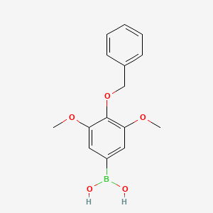 molecular formula C15H17BO5 B3328542 [4-(Benzyloxy)-3,5-dimethoxyphenyl]boronic acid CAS No. 482627-95-2