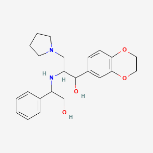 1-Pyrrolidinepropanol, alpha-(2,3-dihydro-1,4-benzodioxin-6-yl)-beta-[[(1S)-2-hydroxy-1-phenylethyl]amino]-, (alphaR,betaR)-