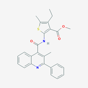 METHYL 4-ETHYL-5-METHYL-2-(3-METHYL-2-PHENYLQUINOLINE-4-AMIDO)THIOPHENE-3-CARBOXYLATE