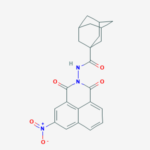 molecular formula C23H21N3O5 B332860 N-(5-nitro-1,3-dioxo-1H-benzo[de]isoquinolin-2(3H)-yl)-1-adamantanecarboxamide 