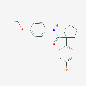 molecular formula C20H22BrNO2 B332862 1-(4-bromophenyl)-N-(4-ethoxyphenyl)cyclopentanecarboxamide 