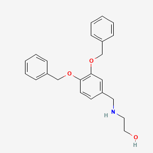 molecular formula C23H25NO3 B3328640 2-((3,4-Bis(benzyloxy)benzyl)amino)ethan-1-ol CAS No. 500899-98-9