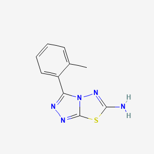 molecular formula C10H9N5S B3328658 3-(o-tolyl)-[1,2,4]Triazolo[3,4-b][1,3,4]thiadiazol-6-amine CAS No. 503596-11-0