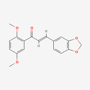 molecular formula C18H16O5 B3328670 (2E)-3-(2H-1,3-Benzodioxol-5-yl)-1-(2,5-dimethoxyphenyl)prop-2-en-1-one CAS No. 508225-85-2