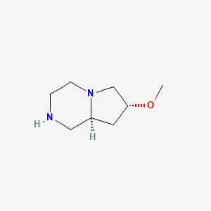 molecular formula C8H16N2O B3328675 (7R,8aS)-7-Methoxyoctahydropyrrolo[1,2-a]pyrazine CAS No. 508241-13-2