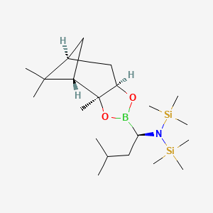 N,N-Bis(trimethylsilyl)-(1R)-1-[(3aS,4S,6S,7aR)-hexahydro-3a,5,5-trimethyl-4,6-methano-1,3,2-benzodioxaborol-2-yl]-3-methylbutylamine