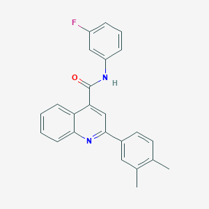 molecular formula C24H19FN2O B332880 2-(3,4-dimethylphenyl)-N-(3-fluorophenyl)quinoline-4-carboxamide 