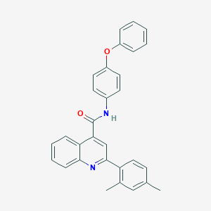 molecular formula C30H24N2O2 B332881 2-(2,4-dimethylphenyl)-N-(4-phenoxyphenyl)quinoline-4-carboxamide 
