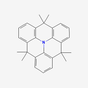 molecular formula C27H27N B3328817 4,4,8,8,12,12-Hexamethyl-8,12-dihydro-4H-benzo[9,1]quinolizino[3,4,5,6,7-defg]acridine CAS No. 52066-63-4