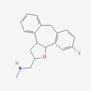 molecular formula C19H20FNO B3328870 1-(11-fluoro-3,3a,8,12b-tetrahydro-2H-dibenzo[3,4:6,7]cyclohepta[1,2-b]furan-2-yl)-N-methylmethanamine CAS No. 526213-77-4