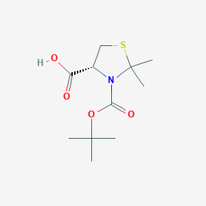 molecular formula C11H19NO4S B3328916 (4R)-3-tert-Butoxycarbonyl-2,2-dimethylthiazolidine-4-carboxylic acid CAS No. 5317-15-7