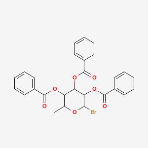 molecular formula C27H23BrO7 B3328920 (4,5-Dibenzoyloxy-6-bromo-2-methyloxan-3-yl) benzoate CAS No. 53297-33-9