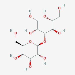 molecular formula C12H24O11 B3328955 (2R,3R,4R,5R)-4-[(2S,3R,4S,5R,6R)-3,4,5-trihydroxy-6-(hydroxymethyl)oxan-2-yl]oxyhexane-1,2,3,5,6-pentol CAS No. 53796-37-5