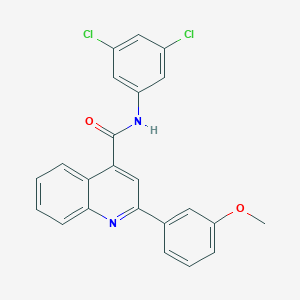 molecular formula C23H16Cl2N2O2 B332896 N-(3,5-dichlorophenyl)-2-(3-methoxyphenyl)quinoline-4-carboxamide 