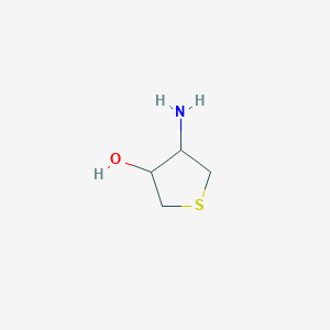 molecular formula C4H9NOS B3328975 4-Aminotetrahydrothiophen-3-ol CAS No. 53970-87-9