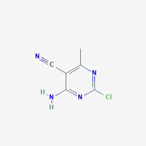 molecular formula C6H5ClN4 B3329012 4-Amino-2-chloro-6-methylpyrimidine-5-carbonitrile CAS No. 54356-34-2