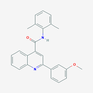 molecular formula C25H22N2O2 B332903 N-(2,6-dimethylphenyl)-2-(3-methoxyphenyl)quinoline-4-carboxamide 