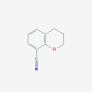 molecular formula C10H9NO B3329035 2H-1-Benzopyran-8-carbonitrile, 3,4-dihydro- CAS No. 548785-29-1