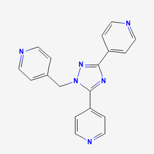 molecular formula C18H14N6 B3329137 4,4'-(1-(Pyridin-4-ylmethyl)-1H-1,2,4-triazole-3,5-diyl)dipyridine CAS No. 55391-42-9