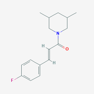molecular formula C16H20FNO B332916 1-[3-(4-Fluorophenyl)acryloyl]-3,5-dimethylpiperidine 