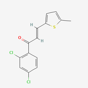 molecular formula C14H10Cl2OS B3329165 (2E)-1-(2,4-Dichlorophenyl)-3-(5-methylthiophen-2-yl)prop-2-en-1-one CAS No. 556048-70-5
