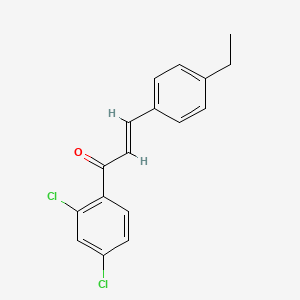 molecular formula C17H14Cl2O B3329169 (2E)-1-(2,4-Dichlorophenyl)-3-(4-ethylphenyl)prop-2-en-1-one CAS No. 556056-54-3
