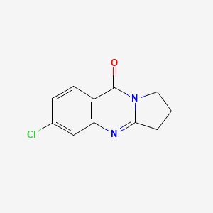 molecular formula C11H9ClN2O B3329185 Pyrrolo[2,1-b]quinazolin-9(1H)-one, 6-chloro-2,3-dihydro- CAS No. 55727-49-6