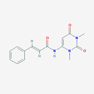 molecular formula C15H15N3O3 B332919 N-(1,3-dimethyl-2,6-dioxo-1,2,3,6-tetrahydro-4-pyrimidinyl)-3-phenylacrylamide 