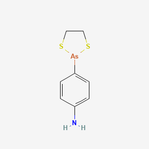 molecular formula C8H10AsNS2 B3329195 2-(4-Aminophenyl)-1,3,2-dithiarsolane CAS No. 5577-20-8