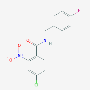 molecular formula C14H10ClFN2O3 B332920 4-chloro-N-(4-fluorobenzyl)-2-nitrobenzamide 
