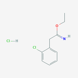 molecular formula C10H13Cl2NO B3329201 Ethyl 2-(2-chlorophenyl)ethanecarboximidate hydrochloride CAS No. 55770-05-3