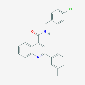 molecular formula C24H19ClN2O B332921 N-(4-chlorobenzyl)-2-(3-methylphenyl)quinoline-4-carboxamide 