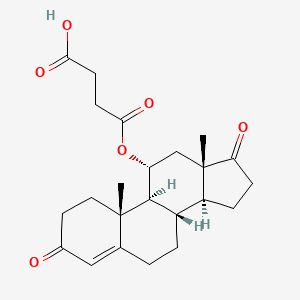 molecular formula C23H30O6 B3329218 3,17-二氧代-4-雄烯-11α-基氢琥珀酸酯 CAS No. 5615-45-2
