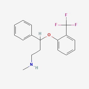 molecular formula C17H18F3NO B3329222 N-Methyl-3-phenyl-3-(2-(trifluoromethyl)phenoxy)propan-1-amine CAS No. 56161-71-8
