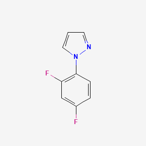 molecular formula C9H6F2N2 B3329230 1-(2,4-二氟苯基)-1H-吡唑 CAS No. 562099-15-4