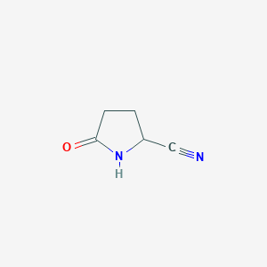 molecular formula C5H6N2O B3329231 5-Oxopyrrolidine-2-carbonitrile CAS No. 5626-50-6