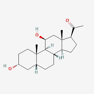 molecular formula C21H34O3 B3329234 5beta-Pregnan-20-one, 3alpha,11beta-dihydroxy- CAS No. 565-92-4