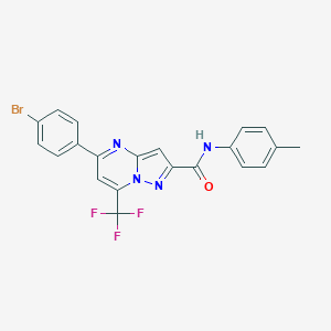 molecular formula C21H14BrF3N4O B332926 5-(4-bromophenyl)-N-(4-methylphenyl)-7-(trifluoromethyl)pyrazolo[1,5-a]pyrimidine-2-carboxamide 