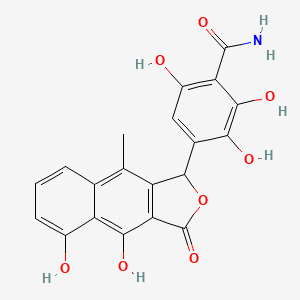 molecular formula C20H15NO8 B3329266 Terrinolide CAS No. 569-33-5