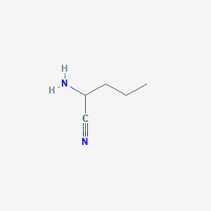 molecular formula C5H10N2 B3329279 2-Aminopentanenitrile CAS No. 5699-69-4