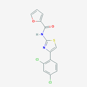 molecular formula C14H8Cl2N2O2S B332933 N-[4-(2,4-dichlorophenyl)-1,3-thiazol-2-yl]-2-furamide 