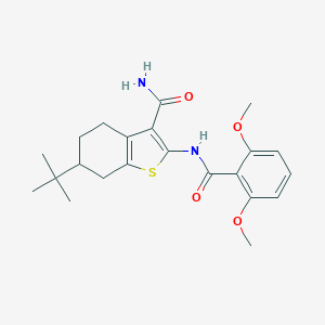 6-Tert-butyl-2-[(2,6-dimethoxybenzoyl)amino]-4,5,6,7-tetrahydro-1-benzothiophene-3-carboxamide