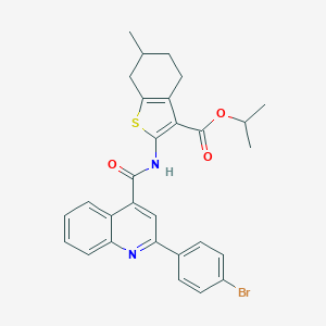 Isopropyl 2-({[2-(4-bromophenyl)-4-quinolinyl]carbonyl}amino)-6-methyl-4,5,6,7-tetrahydro-1-benzothiophene-3-carboxylate