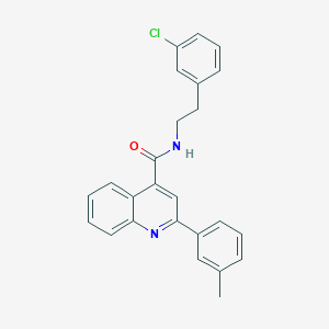 molecular formula C25H21ClN2O B332938 N-[2-(3-chlorophenyl)ethyl]-2-(3-methylphenyl)quinoline-4-carboxamide 