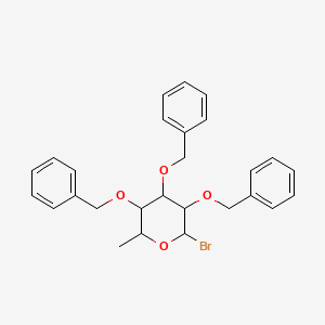 molecular formula C27H29BrO4 B3329394 (2S,3R,4R,5S,6S)-3,4,5-Tris(benzyloxy)-2-bromo-6-methyltetrahydro-2H-pyran CAS No. 59055-61-7