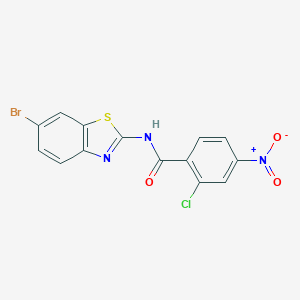 molecular formula C14H7BrClN3O3S B332944 N-(6-bromo-1,3-benzothiazol-2-yl)-2-chloro-4-nitrobenzamide 