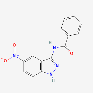 molecular formula C14H10N4O3 B3329472 N-(5-硝基-1H-吲唑-3-基)苯甲酰胺 CAS No. 599183-43-4