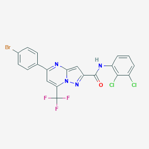 molecular formula C20H10BrCl2F3N4O B332951 5-(4-bromophenyl)-N-(2,3-dichlorophenyl)-7-(trifluoromethyl)pyrazolo[1,5-a]pyrimidine-2-carboxamide 
