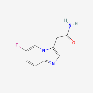 molecular formula C9H8FN3O B3329517 2-(6-Fluoroimidazo[1,2-a]pyridin-3-yl)acetamide CAS No. 603309-09-7